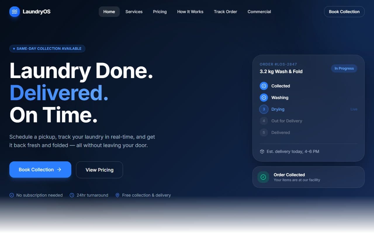 LaundryOS system preview